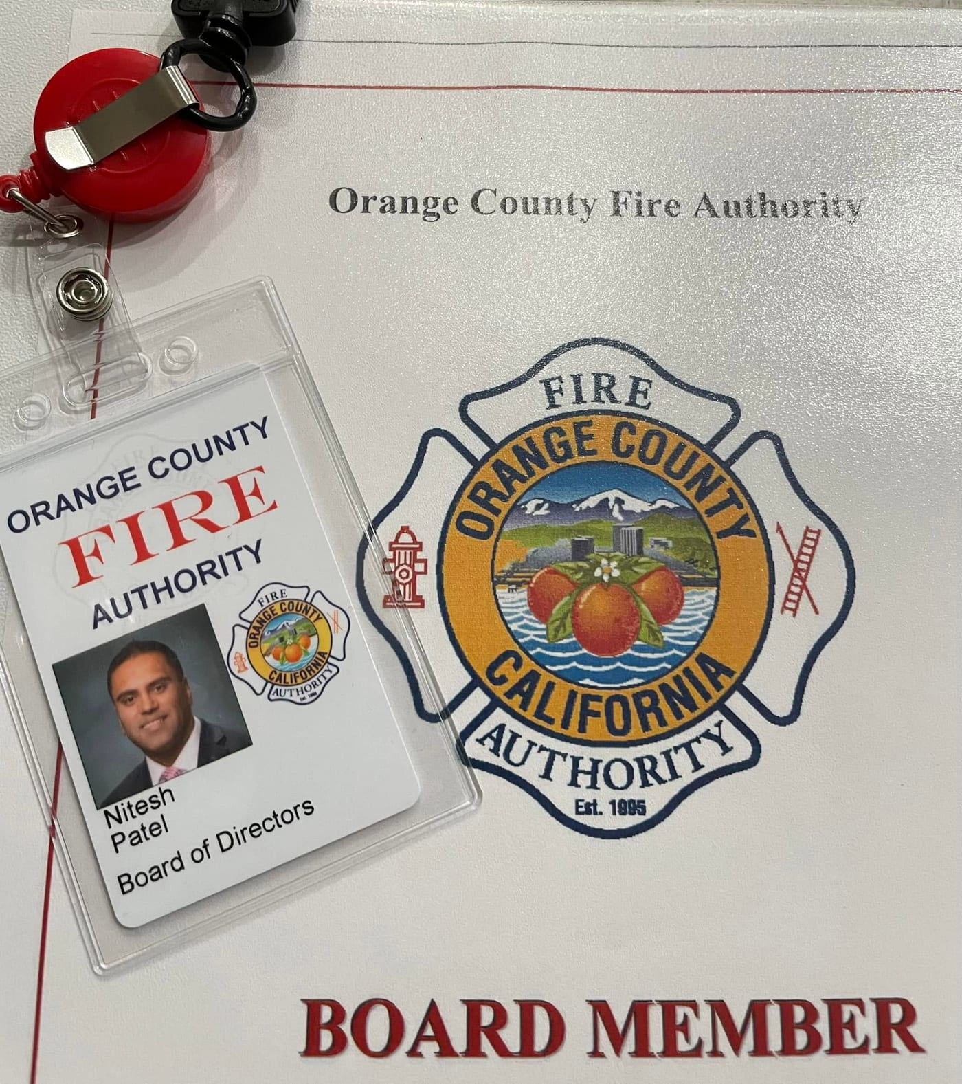 Nitesh Patel, Orange County Fire Authority Board of Directors