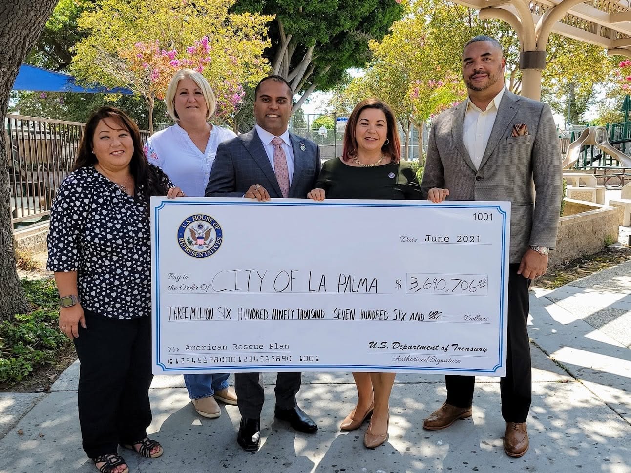 Officials presenting American Rescue Plan funding